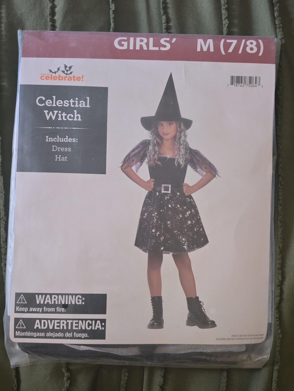 7/8 Medium. Celestial Witch Kids Costume. Brand New